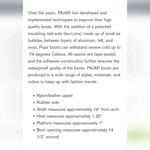 Pajar Grip Tall Winter Boots size EU 38  US 7- 7.5 gray - Picture 12 of 13